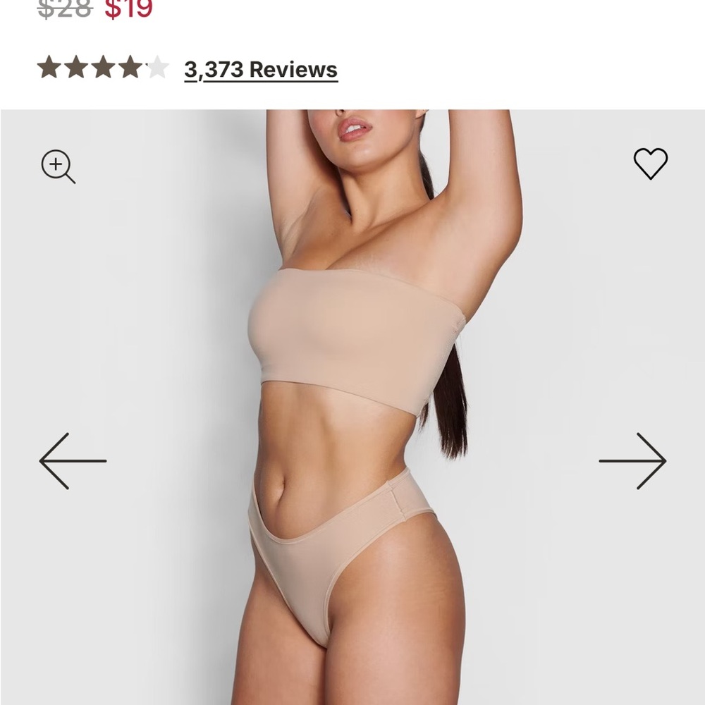 NWT SKIMS Fits Everybody Bandeau Mica
